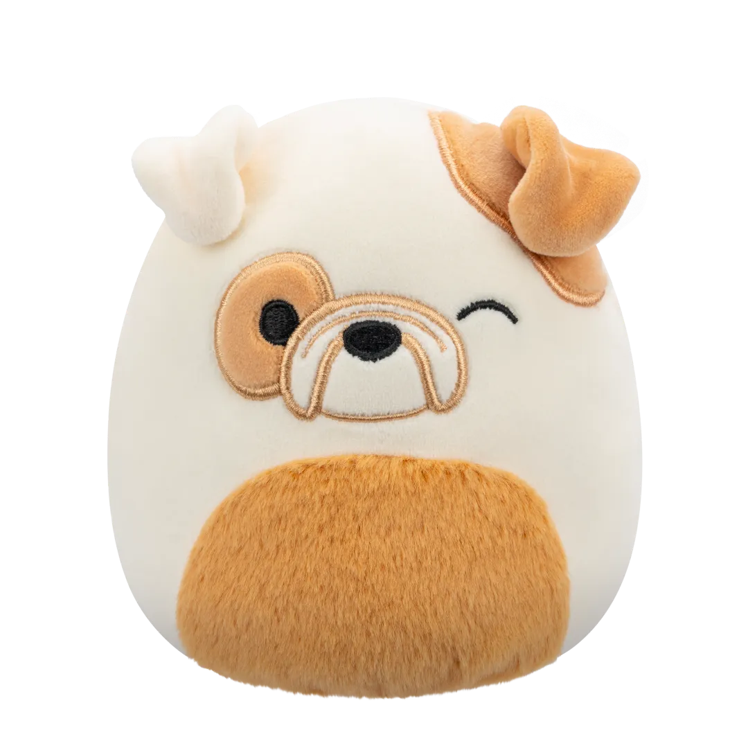 Squishmallows 2 en 1 Geraldine el Gato Fold Escocés/Brock el Bulldog, 13 cm - Image 2