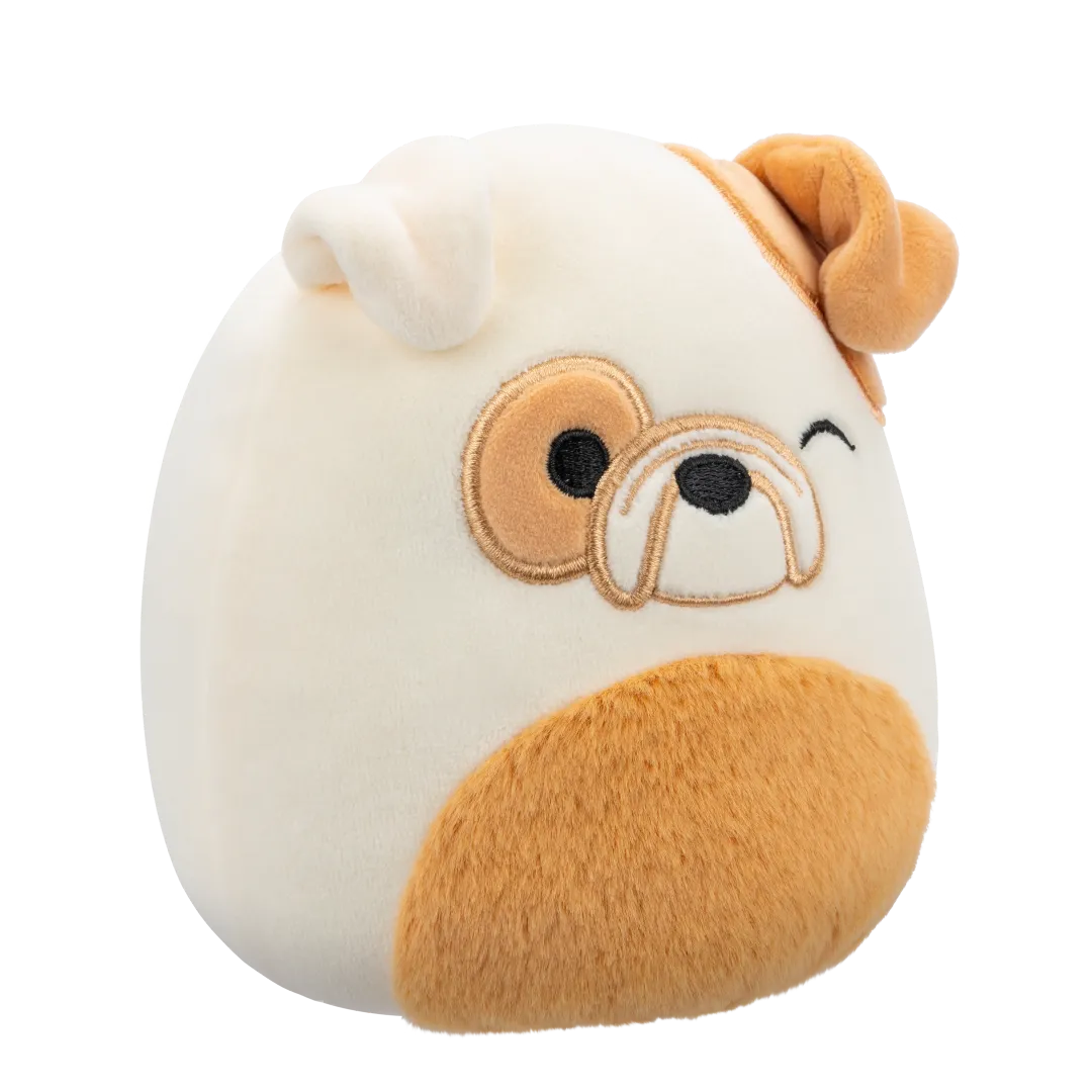 Squishmallows 2 en 1 Geraldine el Gato Fold Escocés/Brock el Bulldog, 13 cm - Image 3