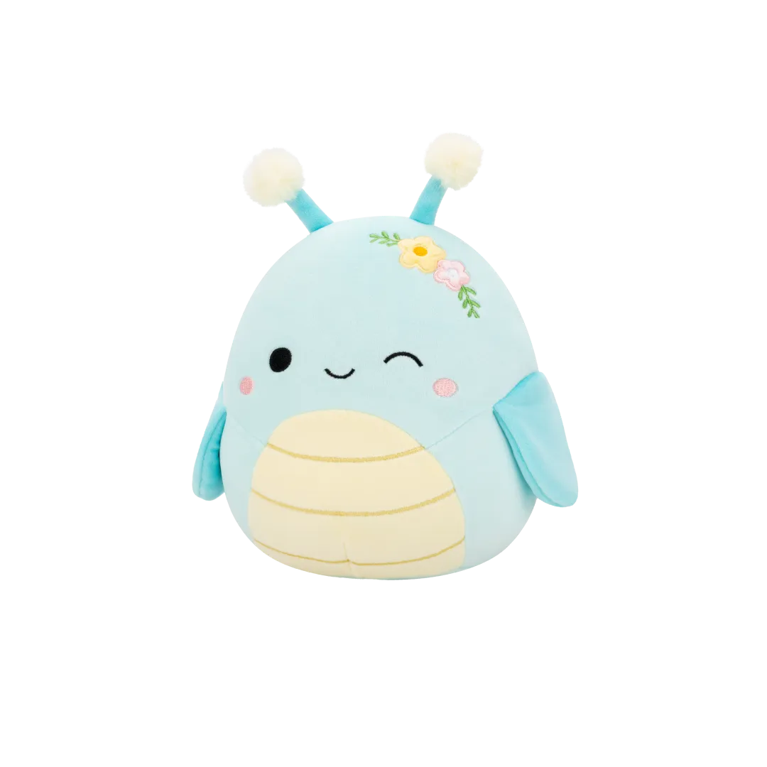 Squishmallows Giles el Saltamontes Azul Guiñando un Ojo con Flores, 20 cm - Image 3
