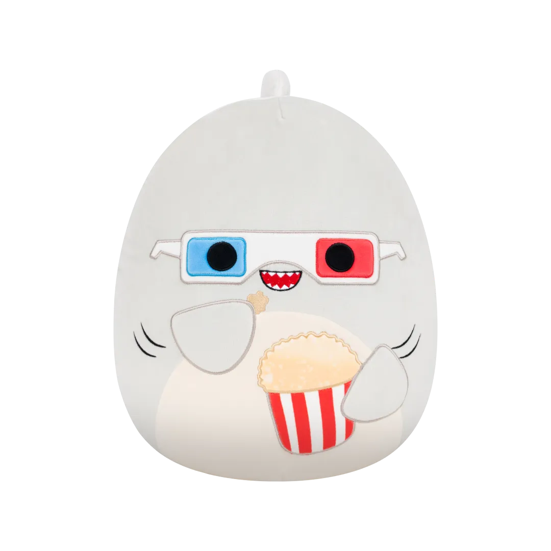 Squishmallows Gordon, El Tiburón Gris Con Palomitas, 35 cm