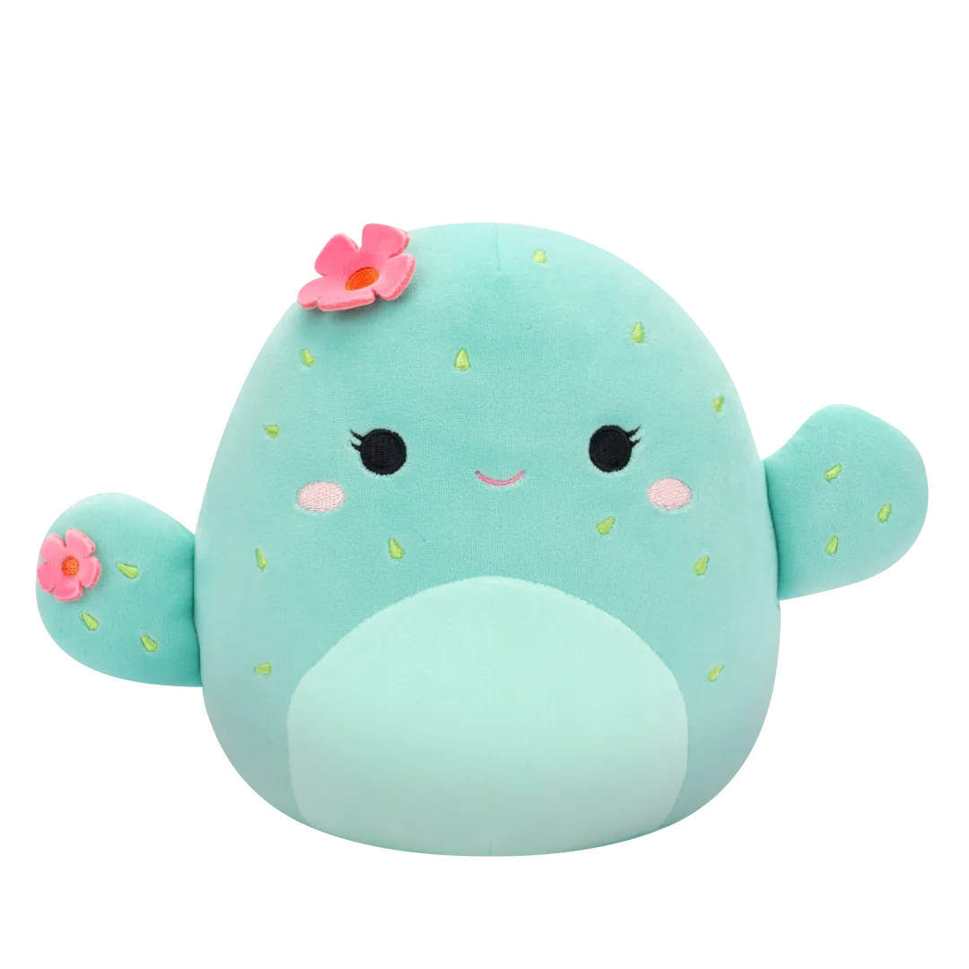 Squishmallows Graciela el Cactus Barril con Flores Rosas, 20 cm