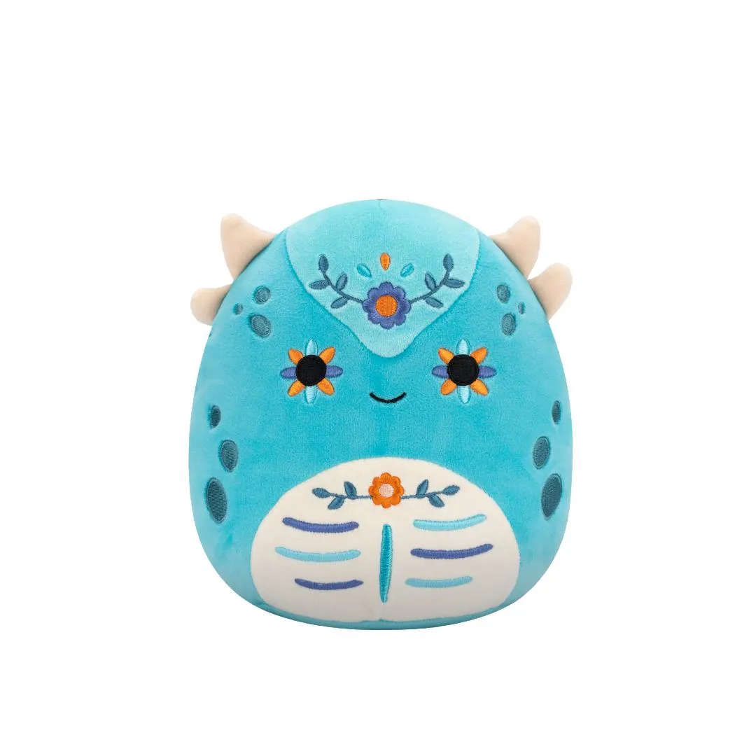 Squishmallows Janicza el Ankylosaurus Verde Azulado Day of the Dead, 20 cm