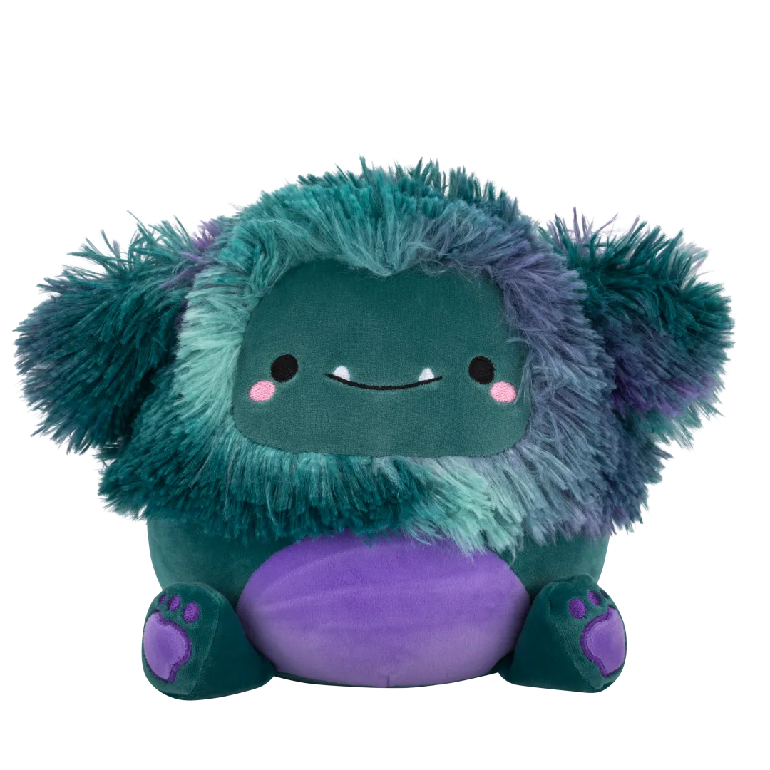 Squishmallows JT el Pies Grandes Verde Azulado con Barriga Morada, 20 cm