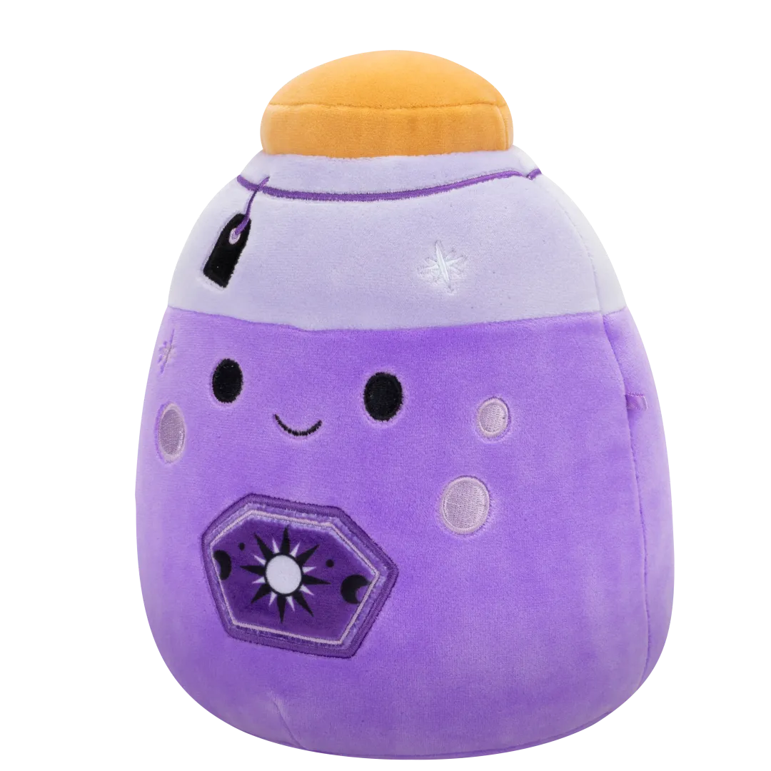 Squishmallows Kensington, la Botella de Poción Violeta Fluorescente con Etiqueta, 20 cm - Image 2