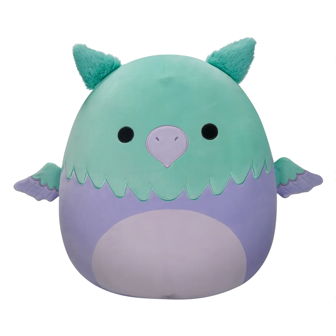 Squishmallows Minerva la Grifo Aqua y Morada, 30 cm