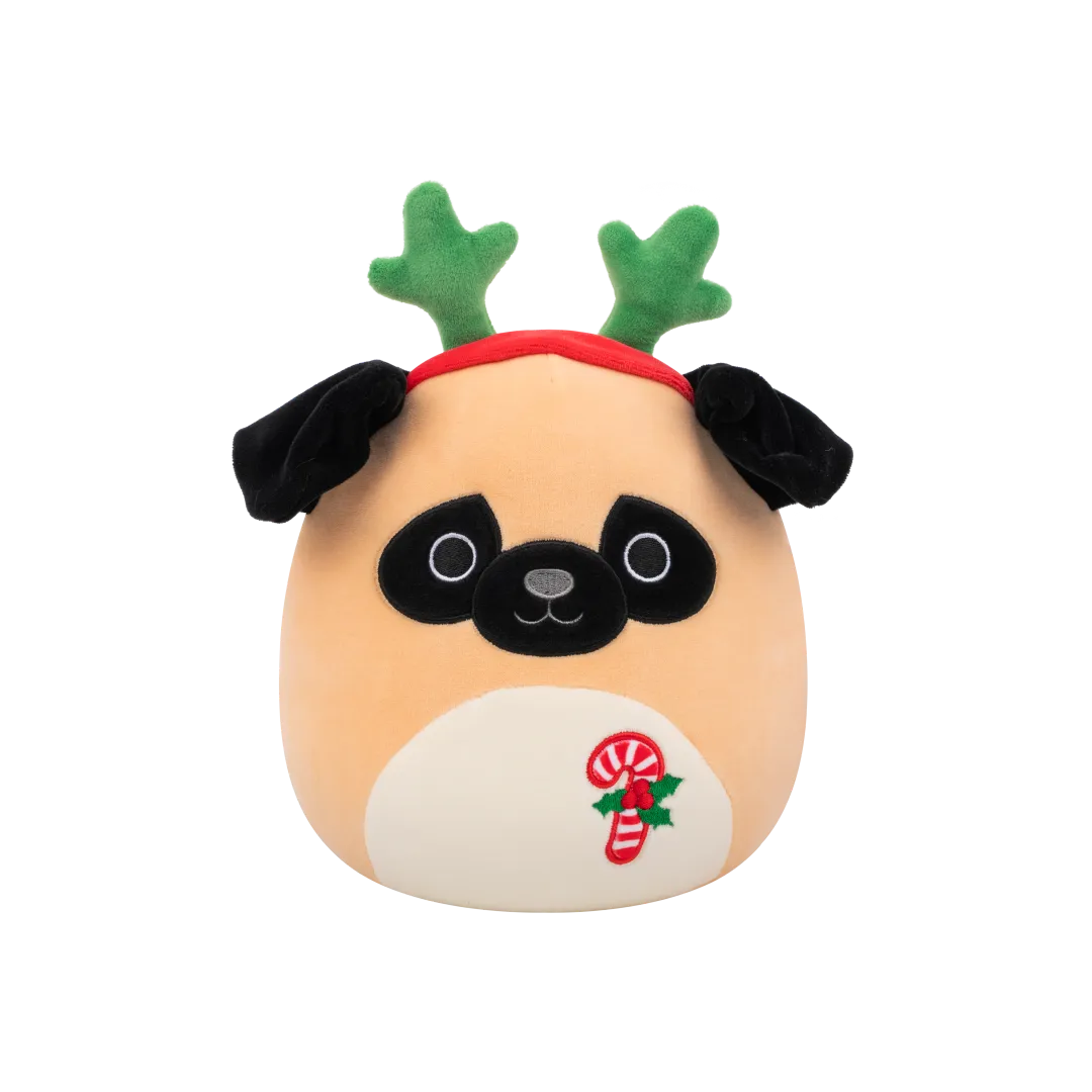 Squishmallows Prince, El Pug Marrón Con Barriguita Blanca, 20 cm