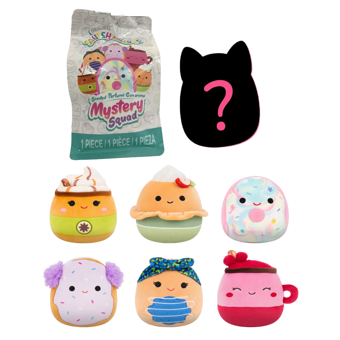 Paquete misterioso de Squishmallows perfumados - Dulces, 13 cm