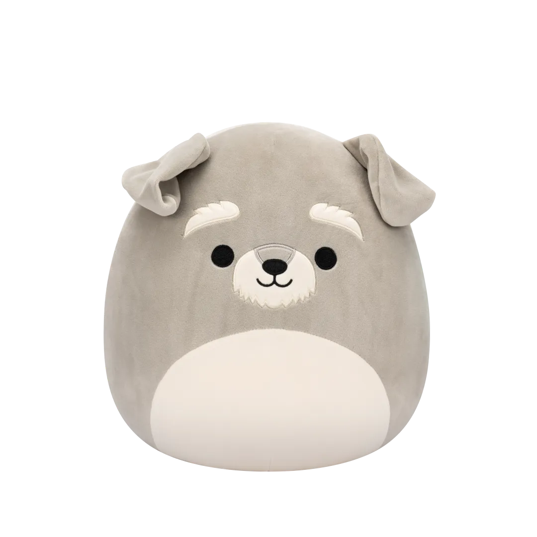 Squishmallows Shaun el Schnauzer Gris, 30 cm