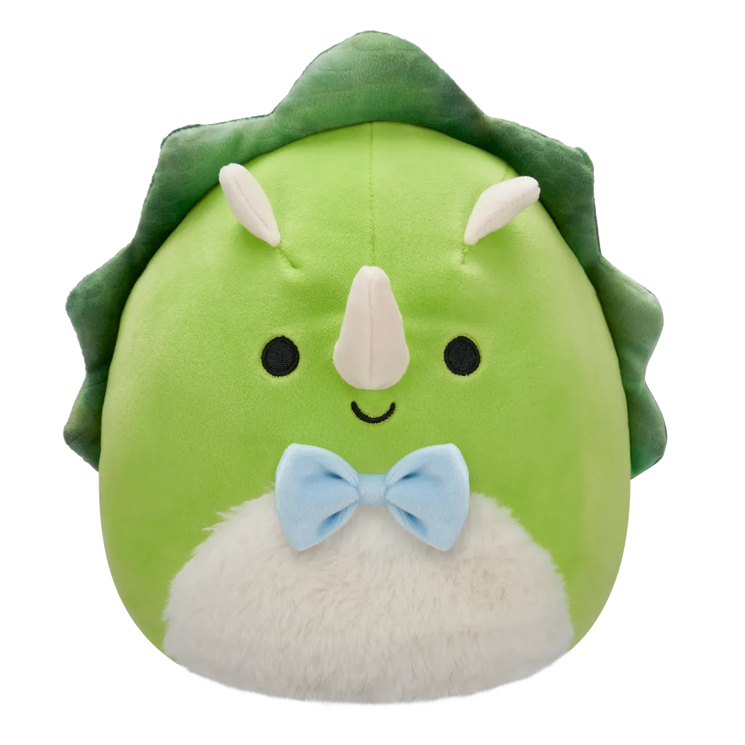 Squishmallows Tristan el Triceratops Verde con la Tripa Suave, 20 cm
