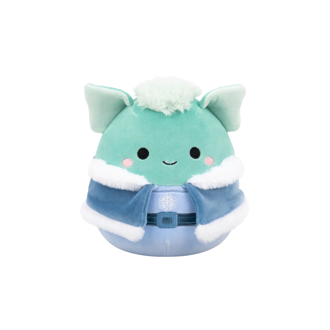 Squishmallows Troye, El Duende Azul Claro Con Ropa De Invierno, 20 cm