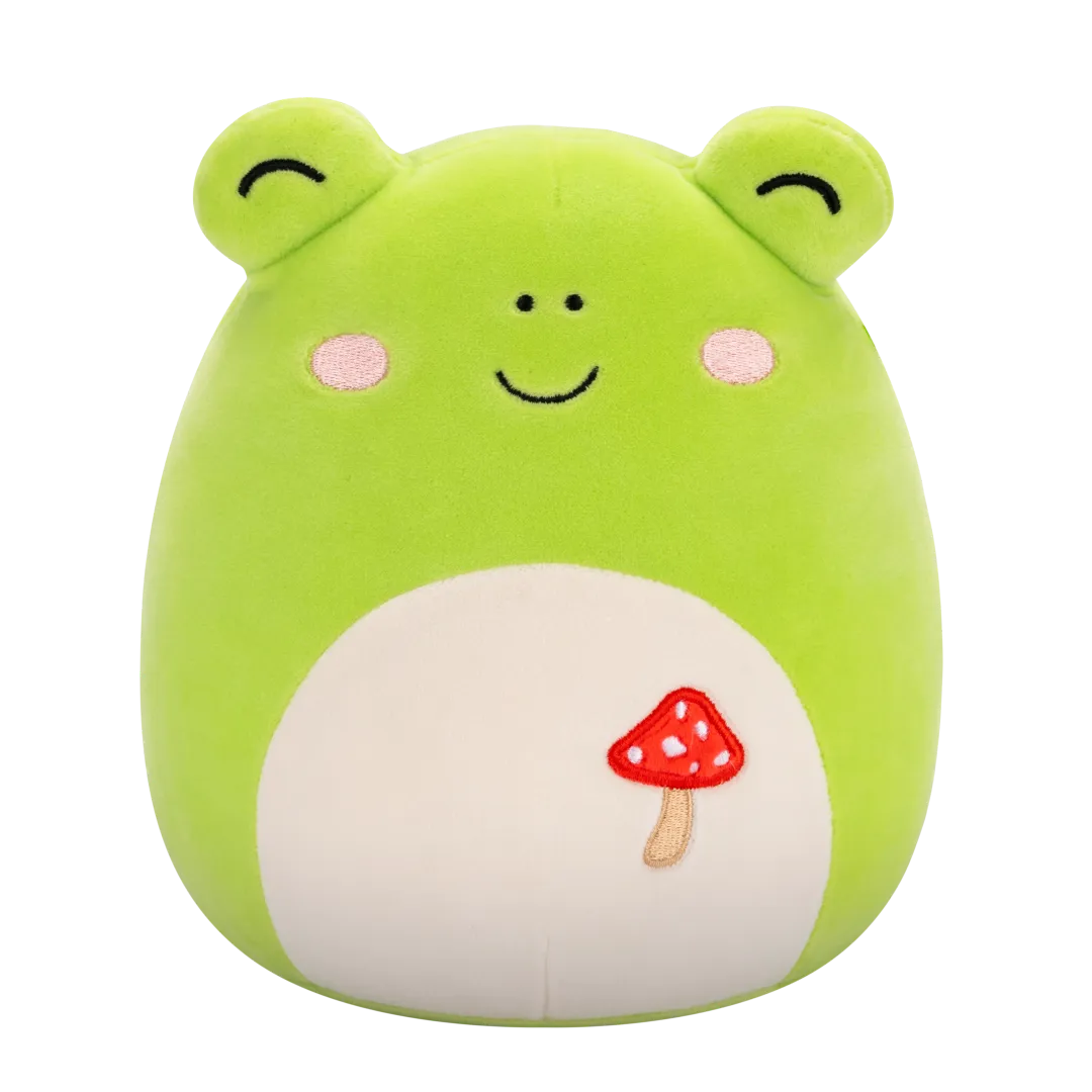 Squishmallows Wendy la Rana Verde con Bordado de Setas, 20 cm