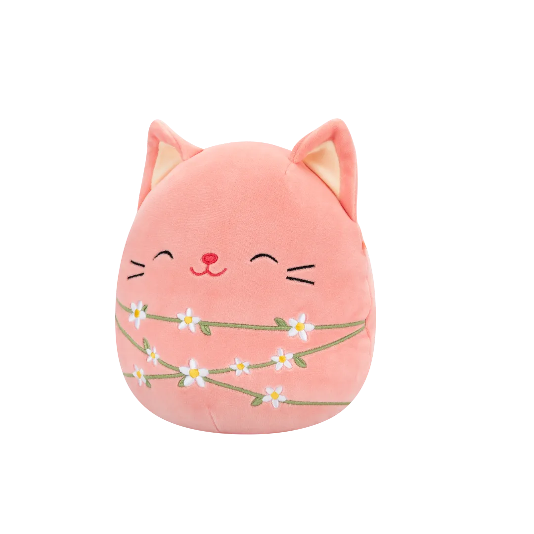 Squishmallows Wilka el Gato Melocotón Envuelto en Tallos de Flores, 20 cm - Image 4