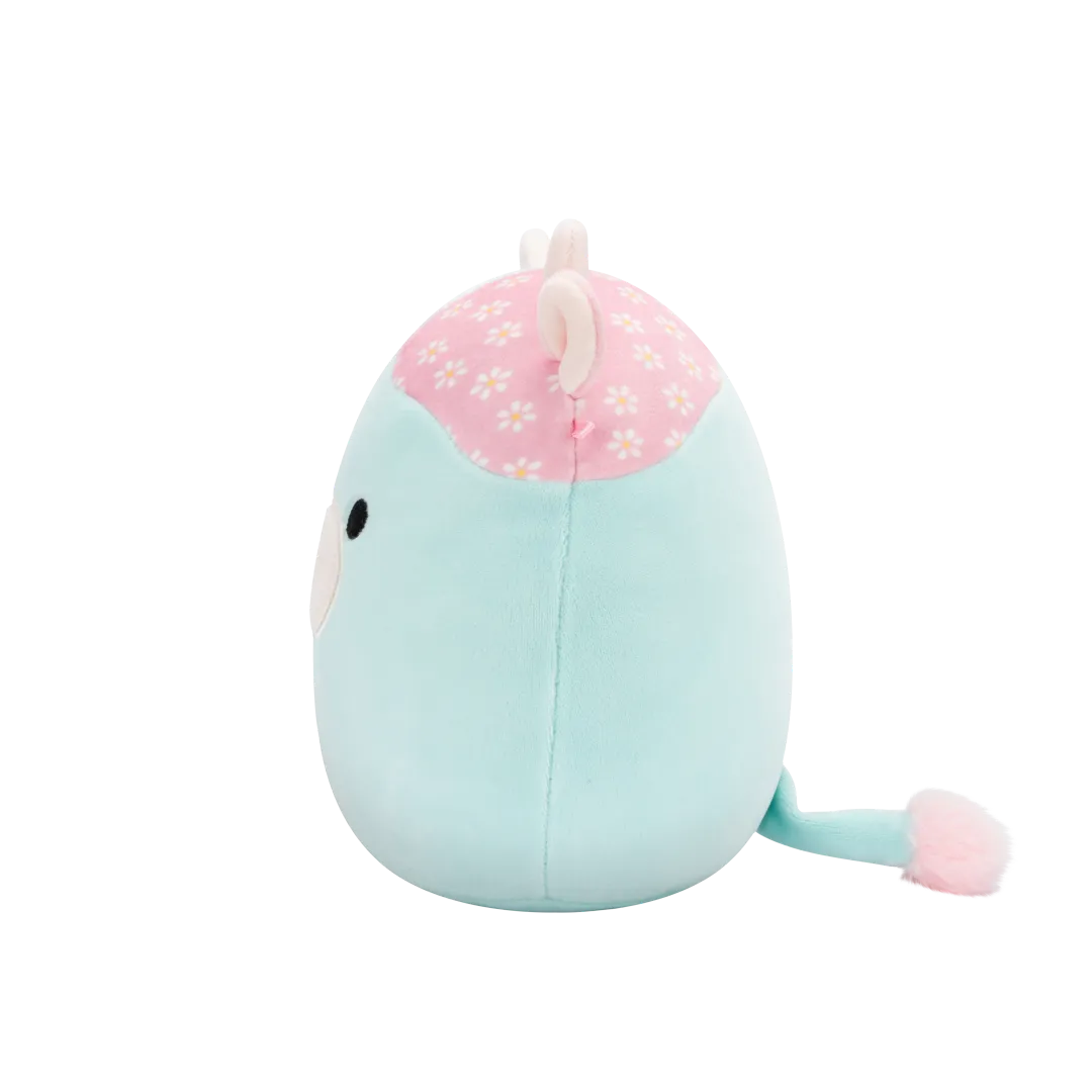 Squishmallows Yamaris la Vaca Menta con Flores Rosas, 20 cm - Image 2