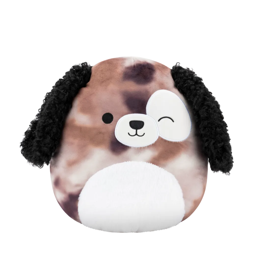 Squishmallows Zerdan el Perro Marmolado Marrón Guiñando un Ojo, 30 cm