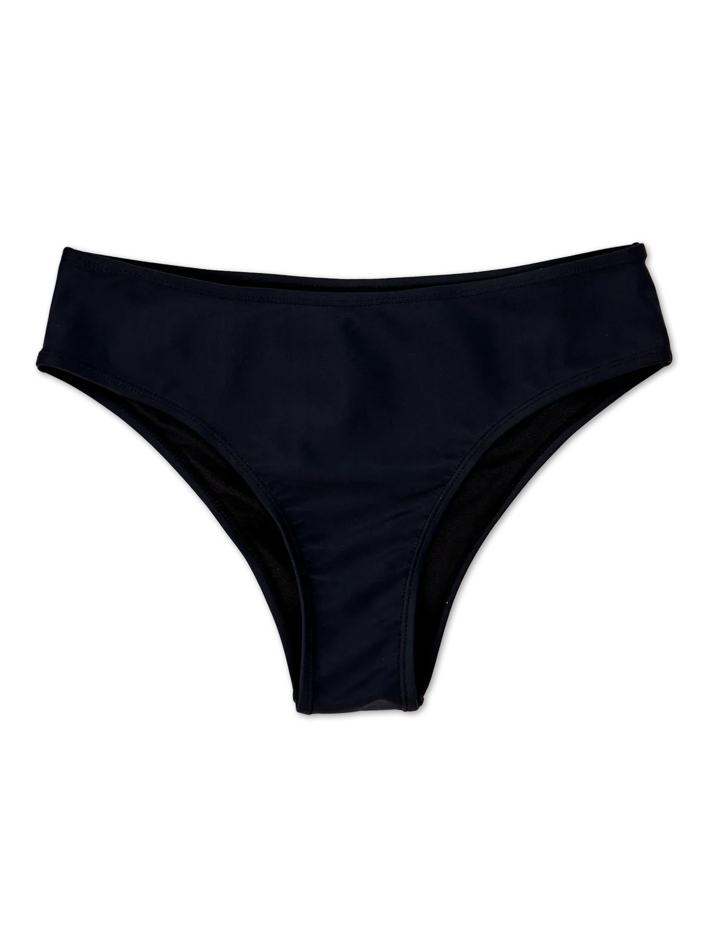 Bragas de bikini de cintura media Negro puro