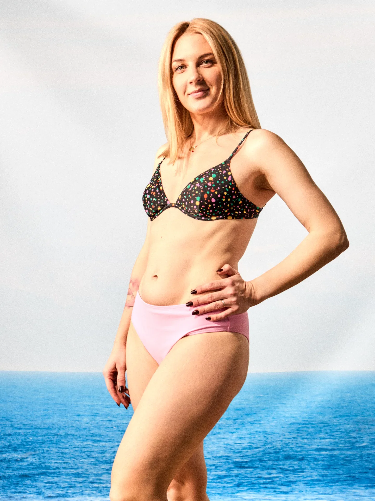 Bragas de bikini de cintura media Rosa caramelo - Image 2
