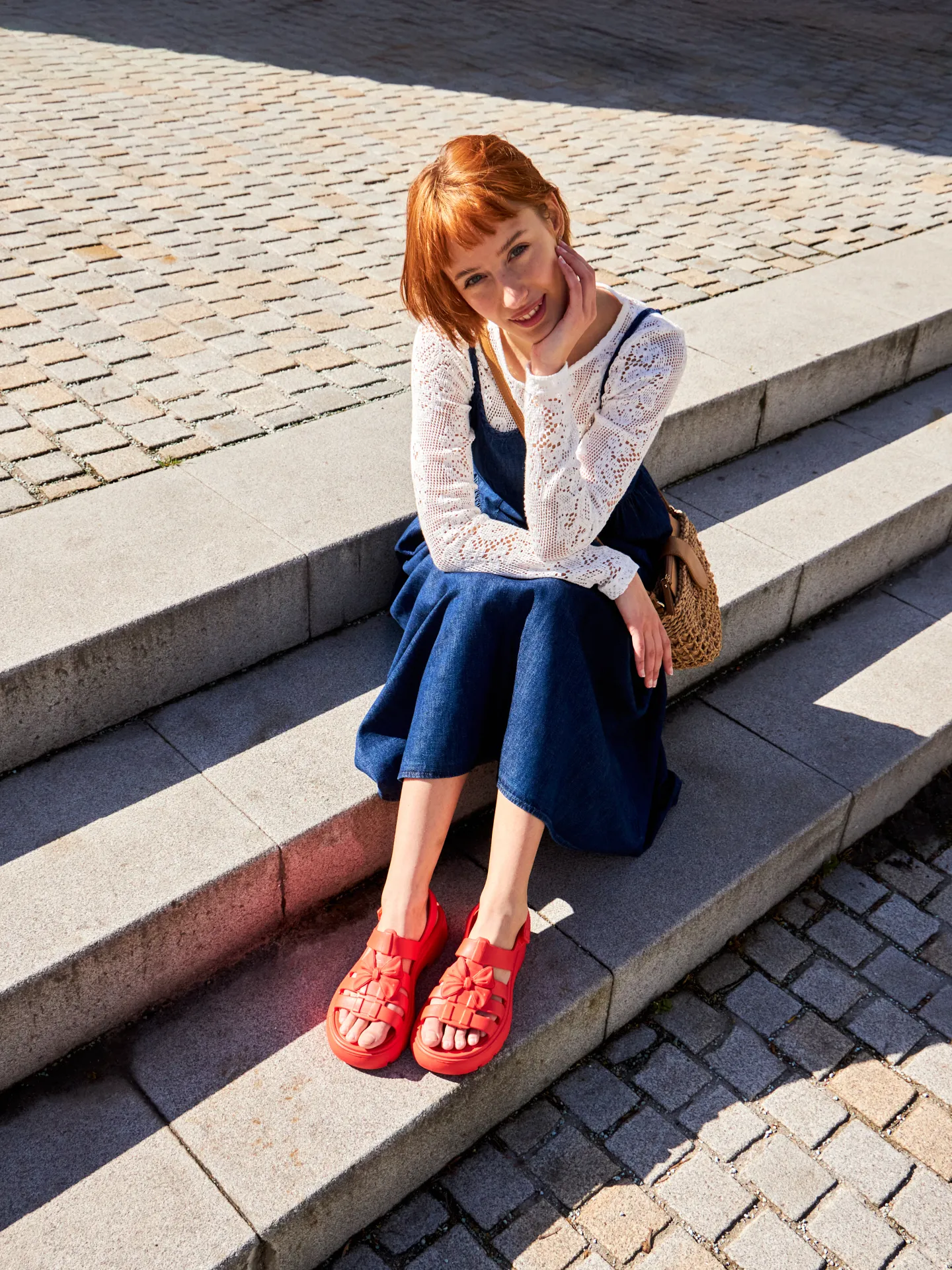 Sandalias Eva Fisherman para mujer Rojo vivo - Image 6