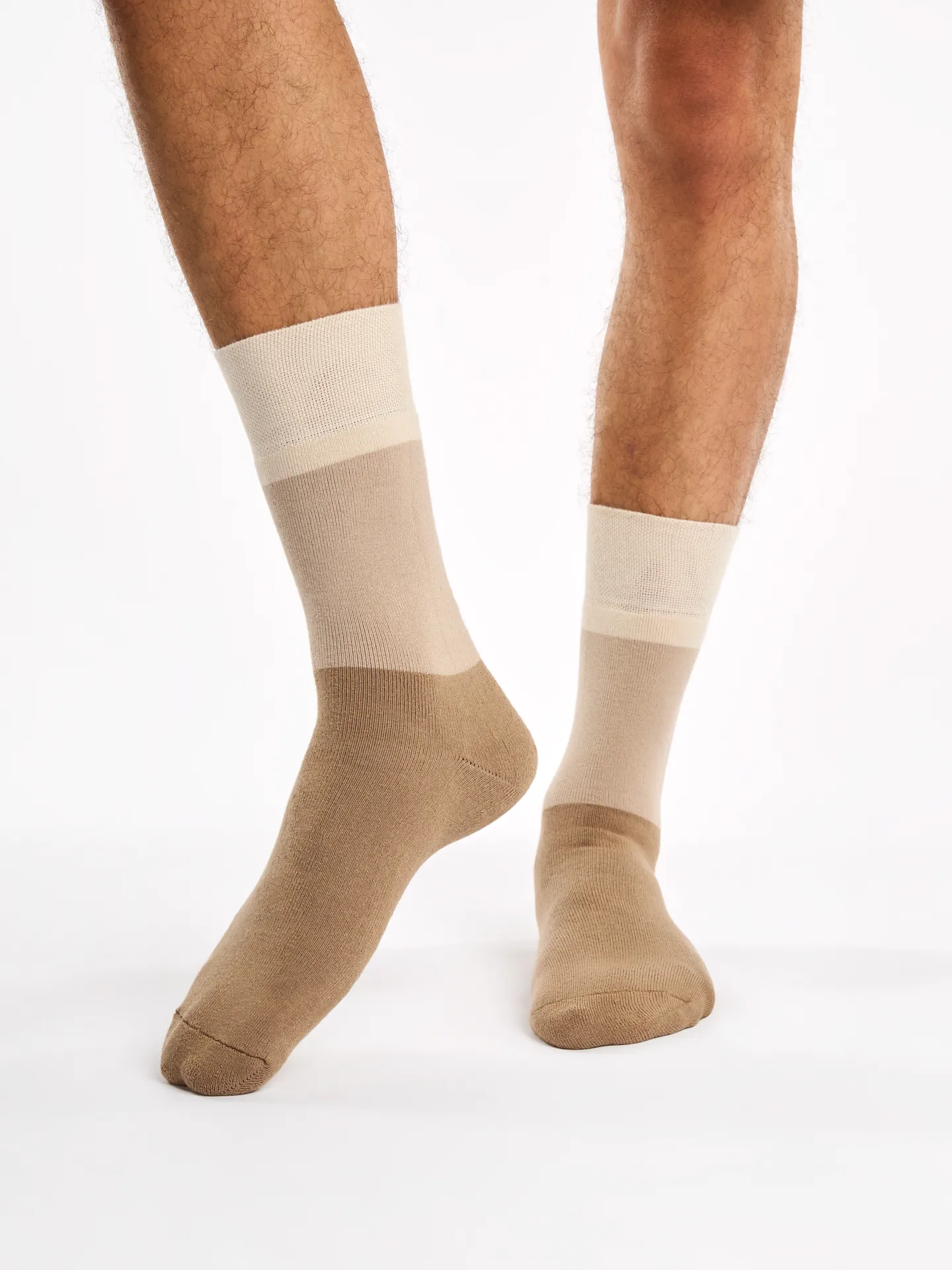 Calcetines de invierno Beige tricolor - Image 3