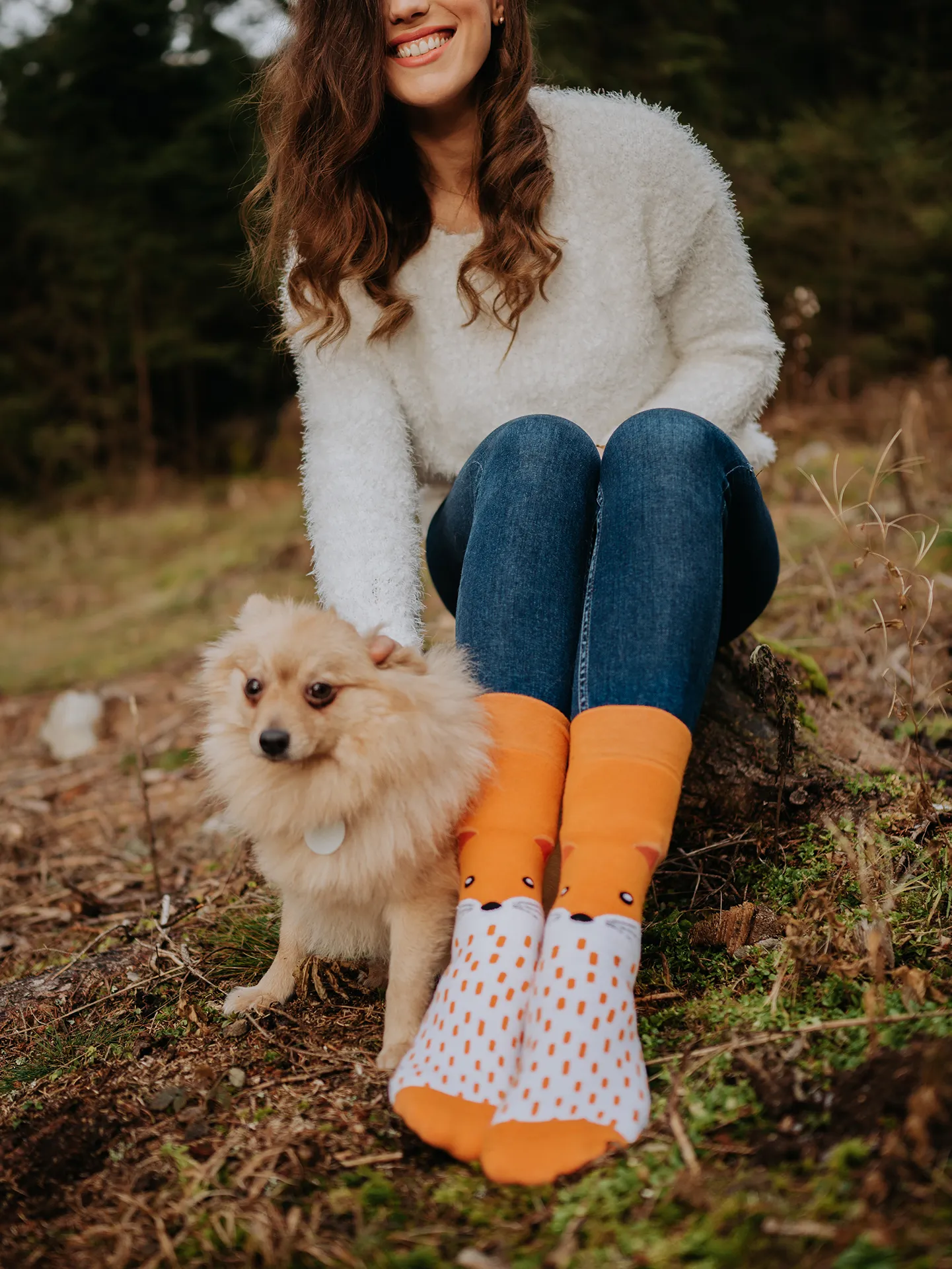 Calcetines de invierno alegres Zorro peludo - Image 5