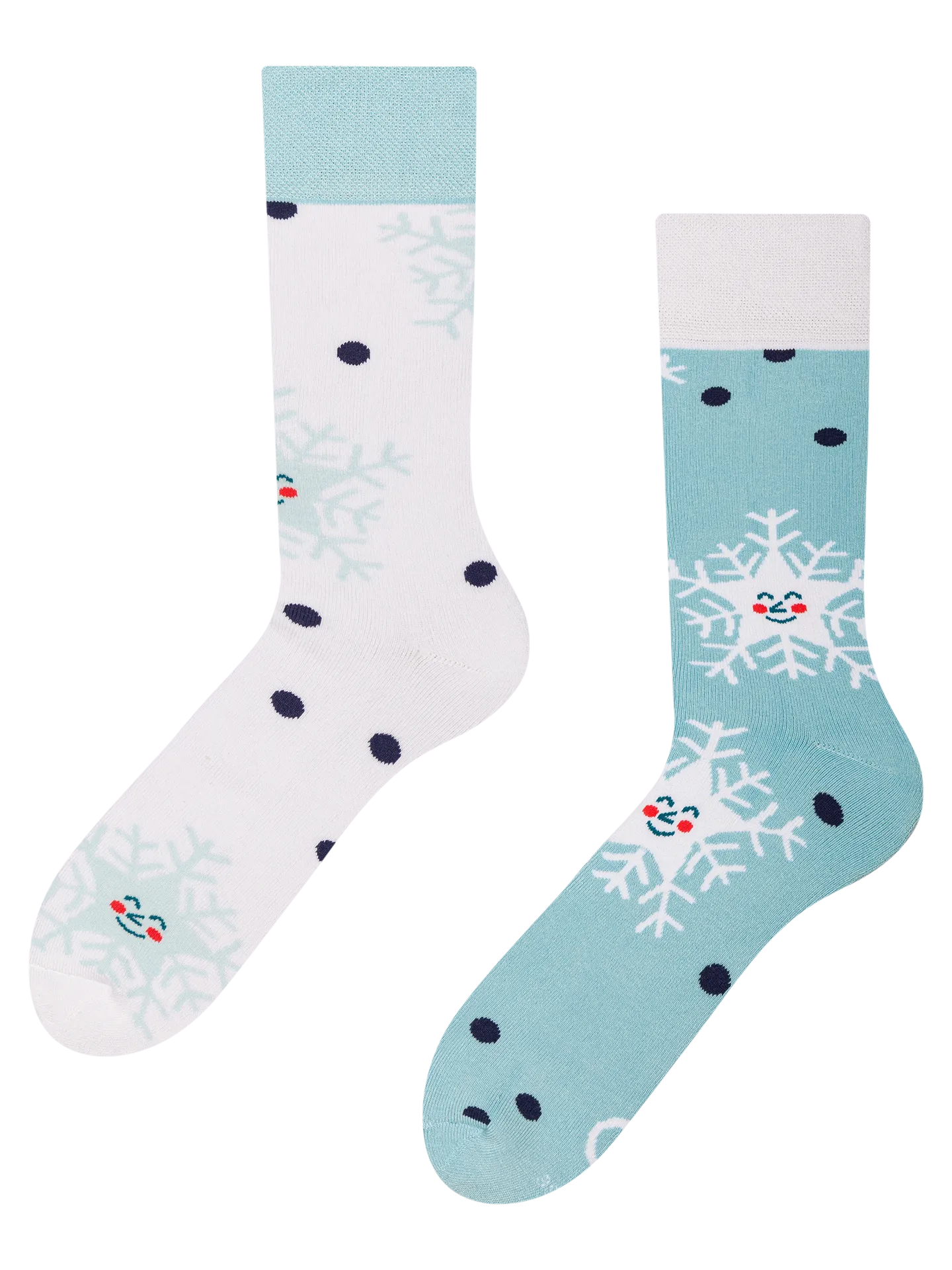 Calcetines de invierno alegres Copos de nieve felices