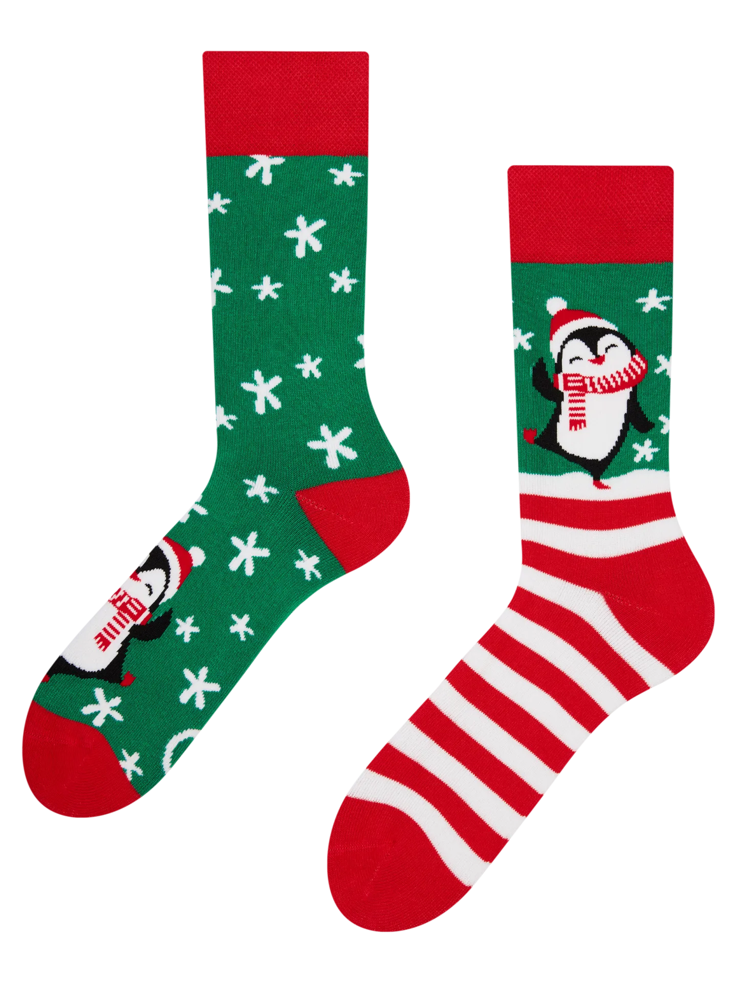 Calcetines de invierno alegres Hola, pingüino