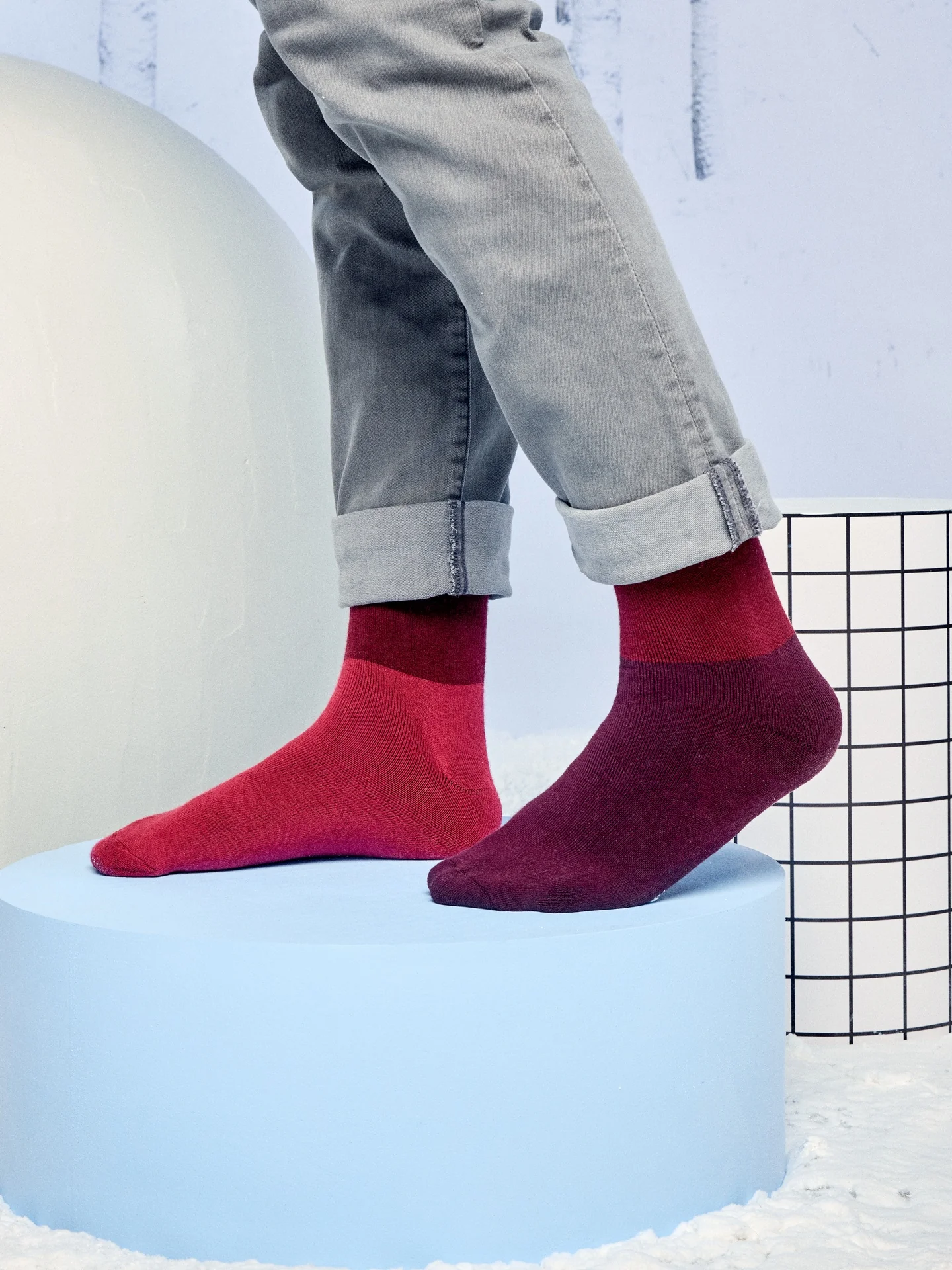 Calcetines de invierno Marrón tricolor - Image 4