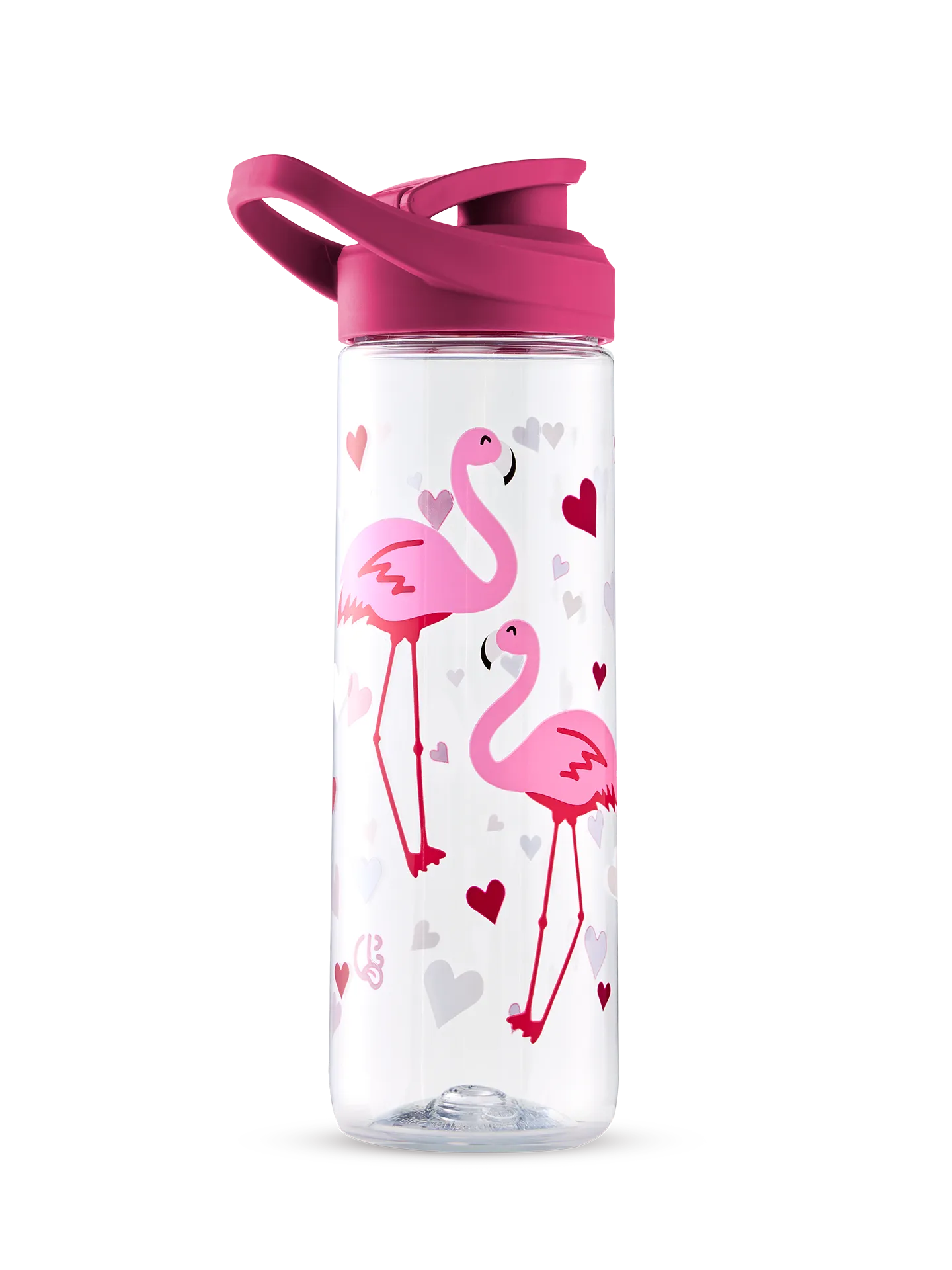 Botella de agua alegre Flamencos y corazones 700 ml