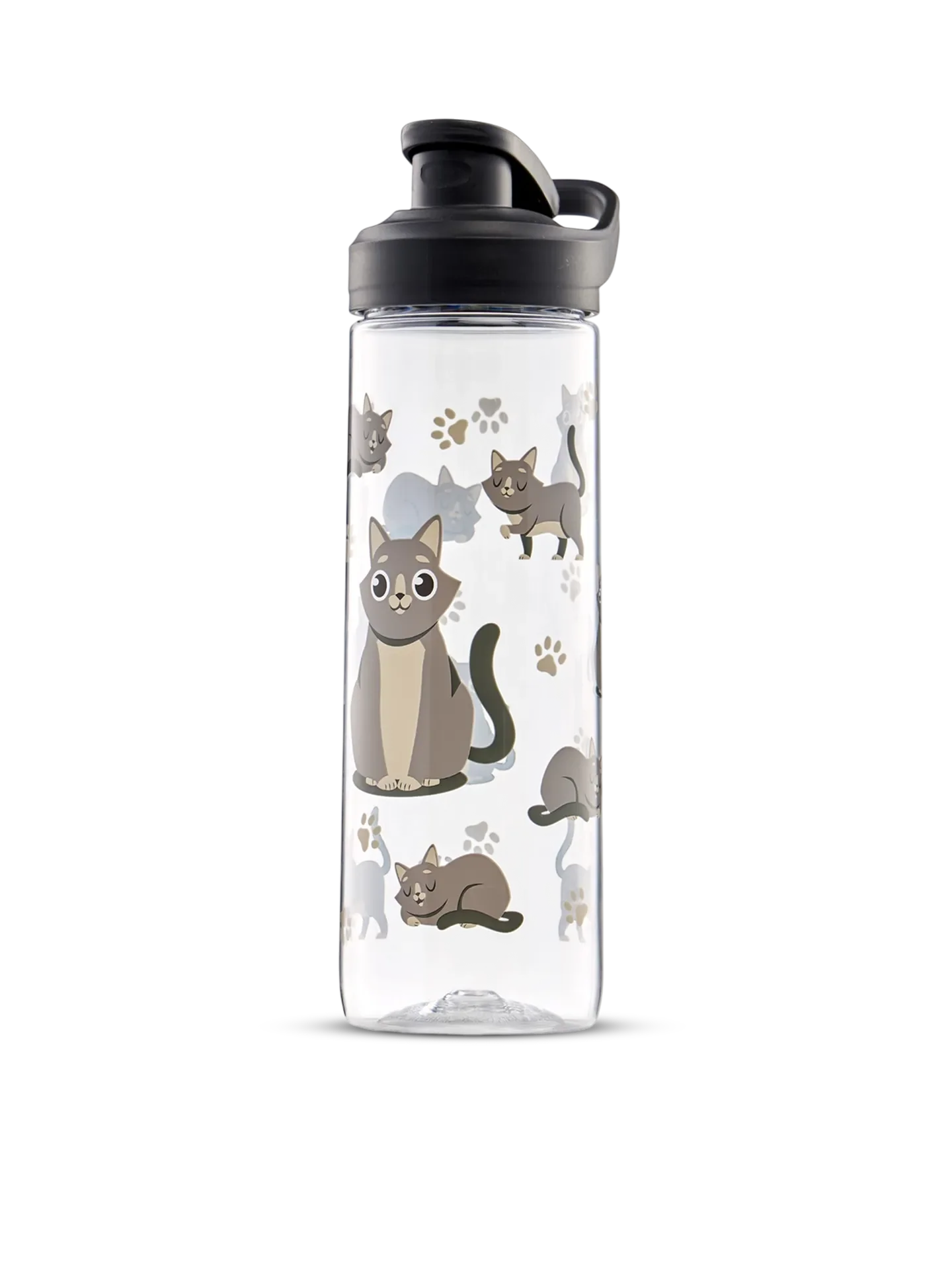 Botella de agua alegre Gato gris 700 ml