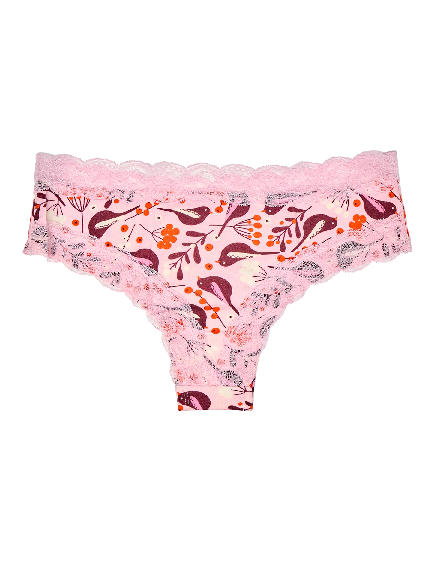 Bragas con encaje para mujer Pájaros y bayas - Image 4
