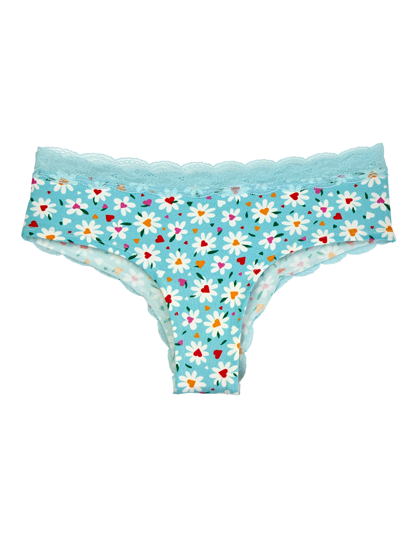 Bragas con encaje para mujer Corazones y margaritas