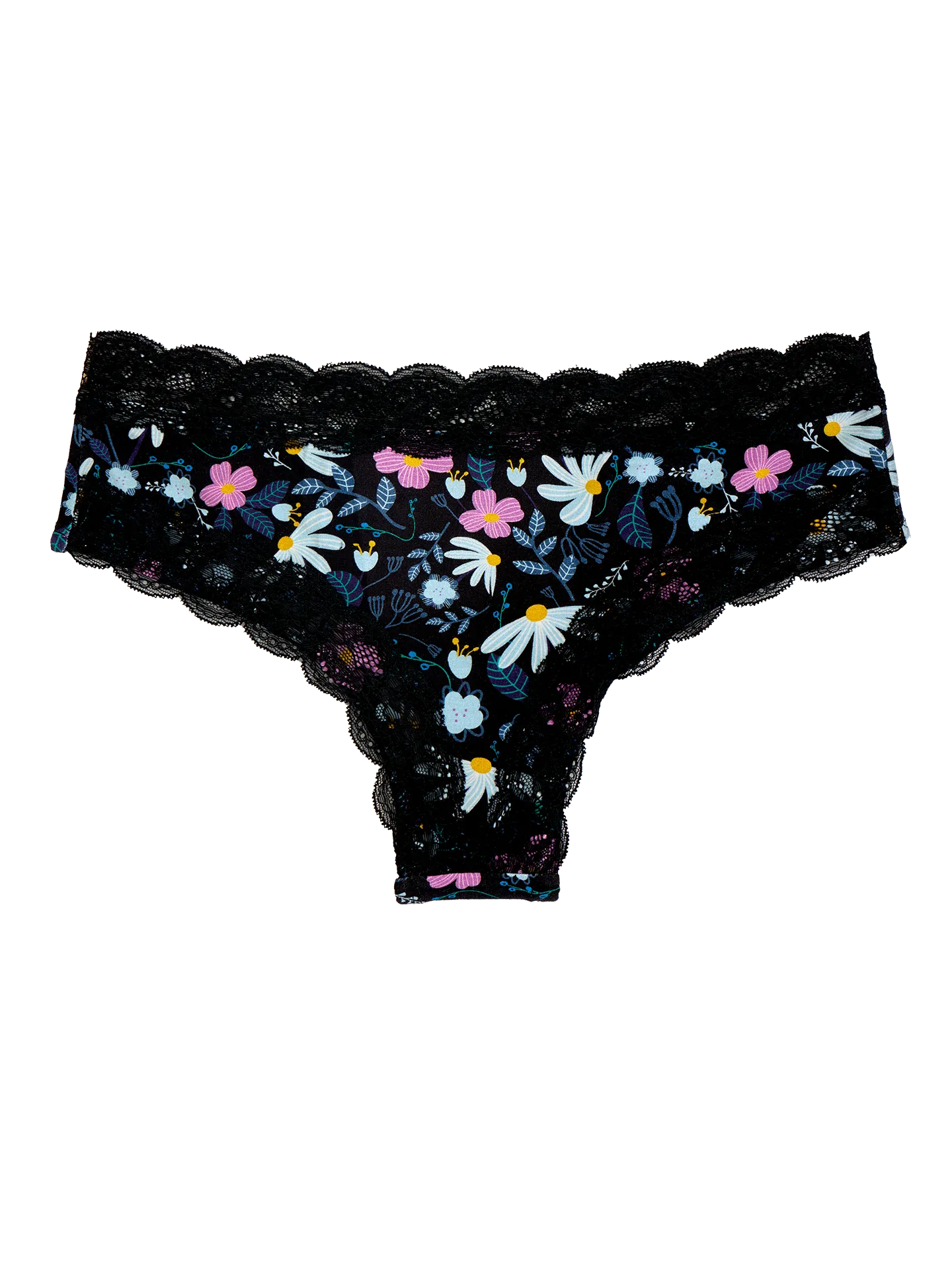 Bragas con encaje para mujer Flores moradas - Image 2