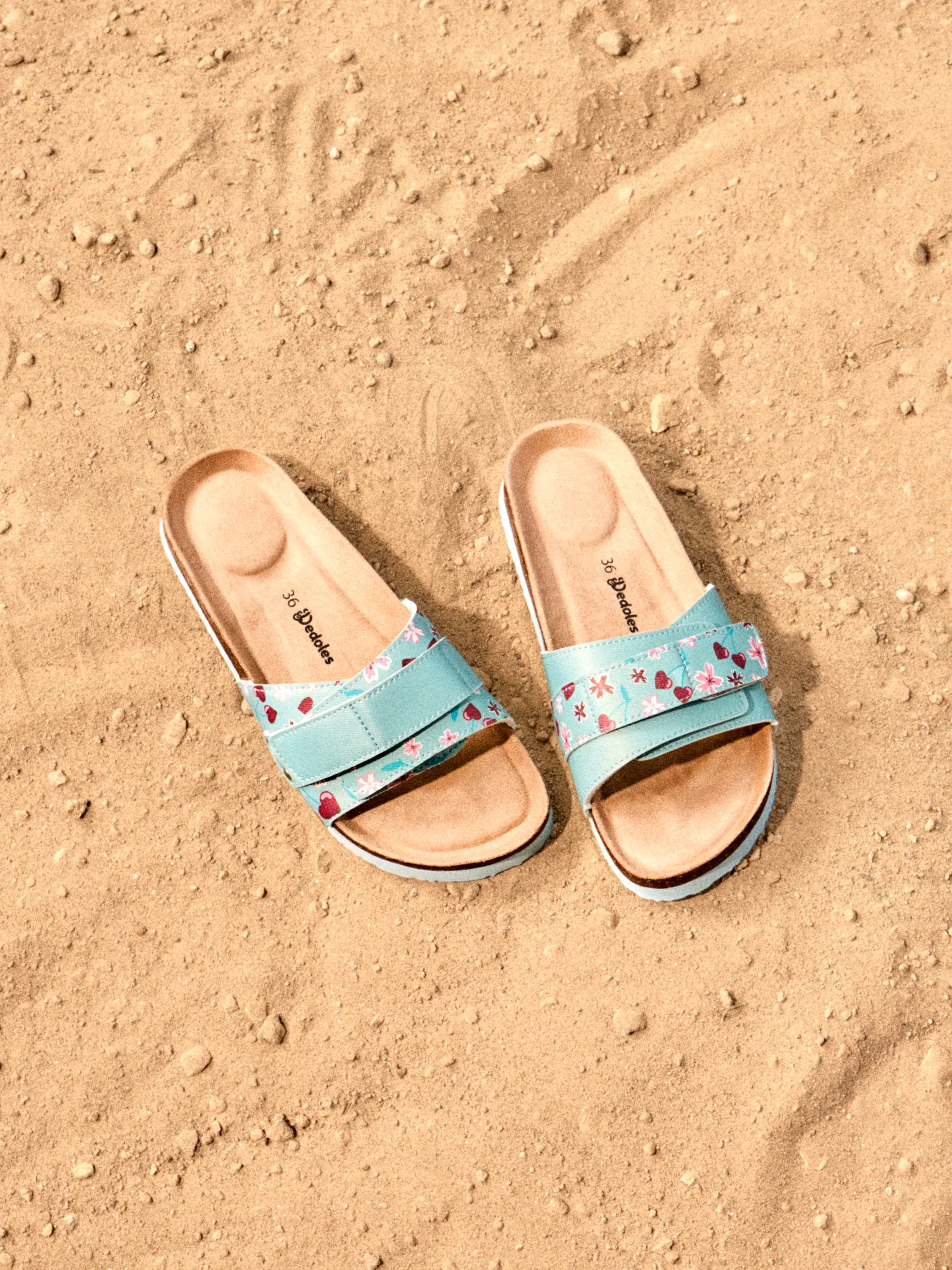 Sandalias con suela de corcho para mujer Amor por las cerezas - Image 3