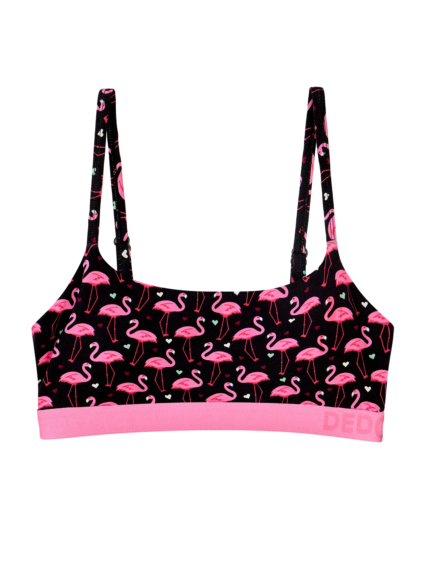 Bralette alegre de modal para mujer Flamencos y corazones