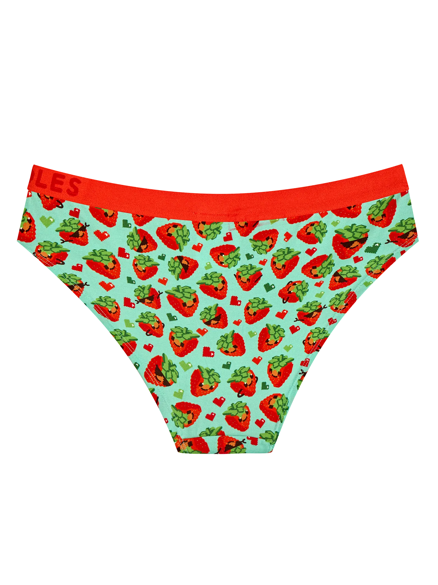 Bragas de modal alegres para mujer Fresas pixeladas - Image 2