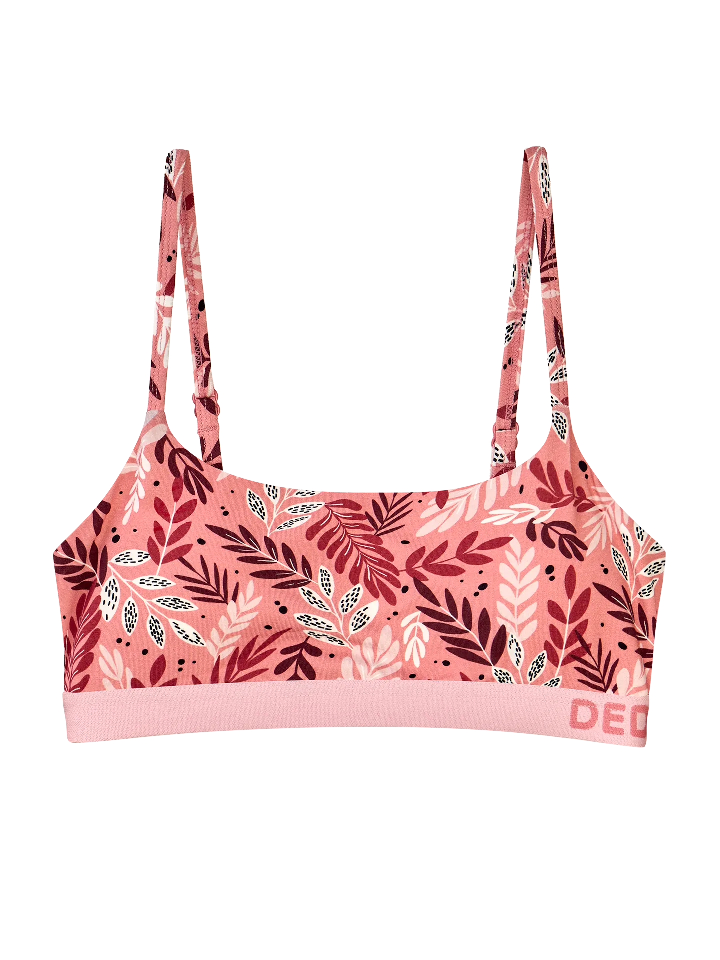 Bralette de modal para mujer Hojas rosas