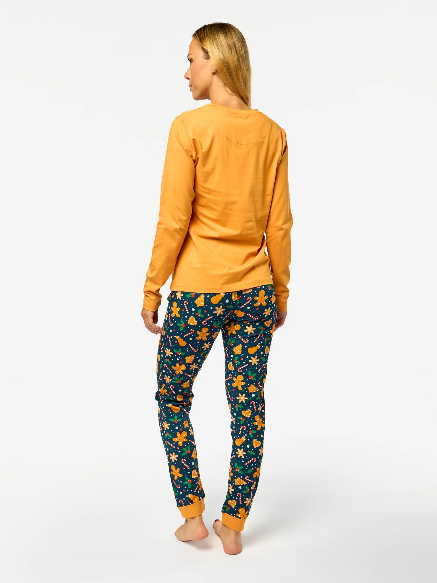 Pijama alegre para mujer Galletas de jengibre y dulces - Image 5