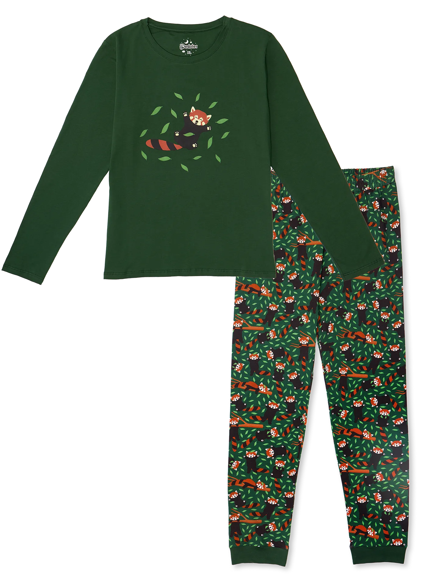 Pijama alegre para mujer Panda rojo