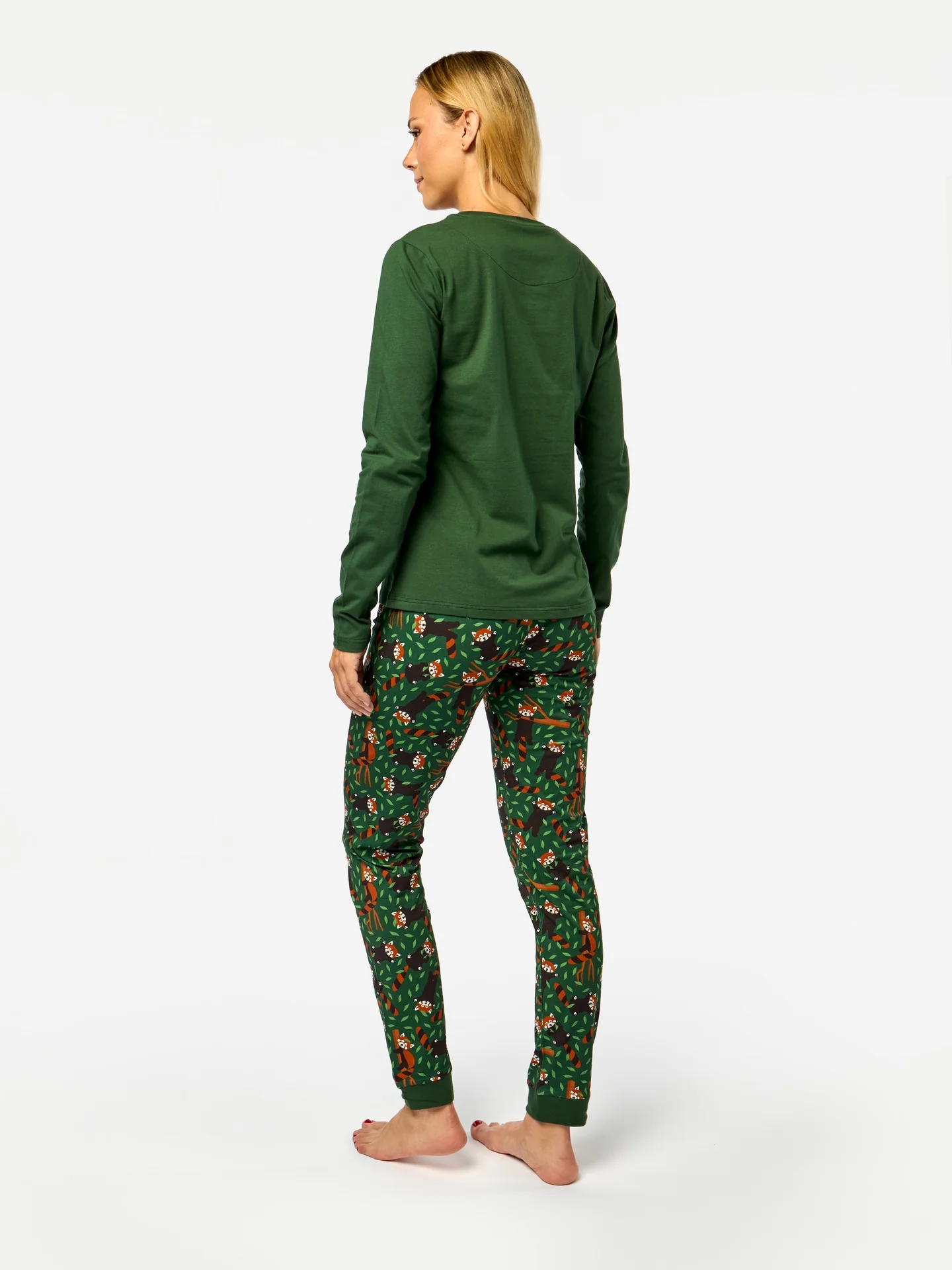 Pijama alegre para mujer Panda rojo - Image 5