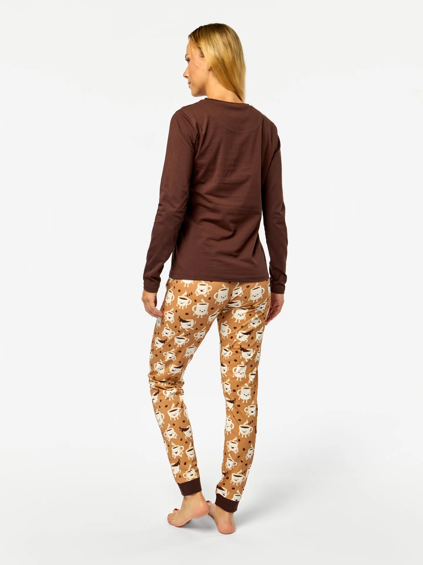 Pijama alegre para mujer Café soñoliento - Image 5