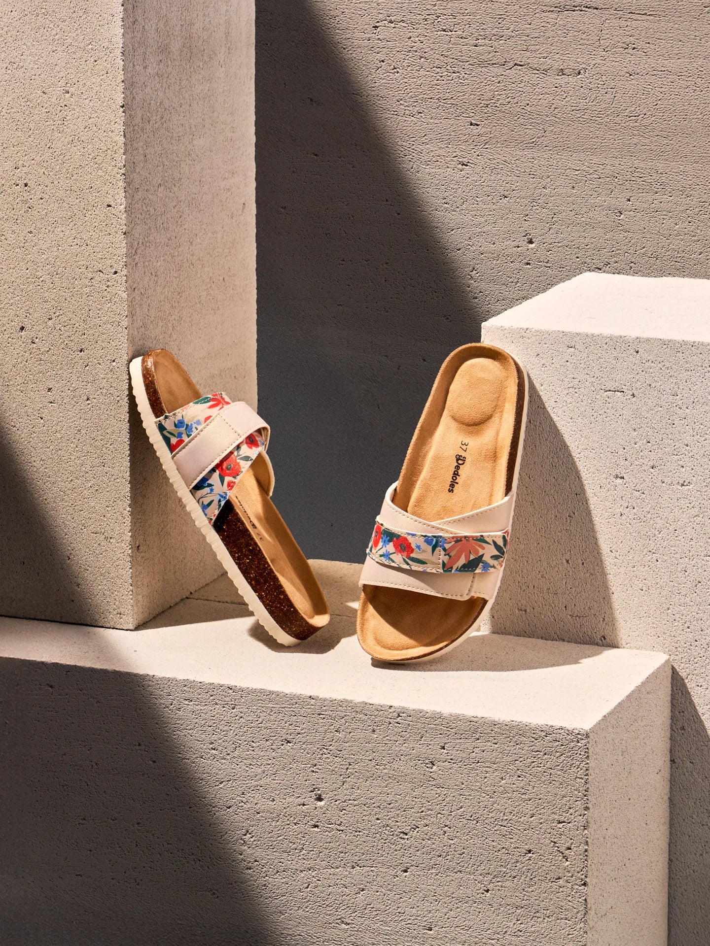 Sandalias con suela de corcho para mujer Jardín de amapolas - Image 4